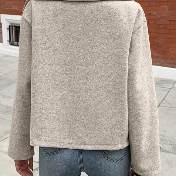 Casual Women's Front Button Long Sleeve Jacket - Picture 2 of 7